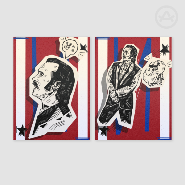 Dinosaur Bob Pearl Paper Photocards