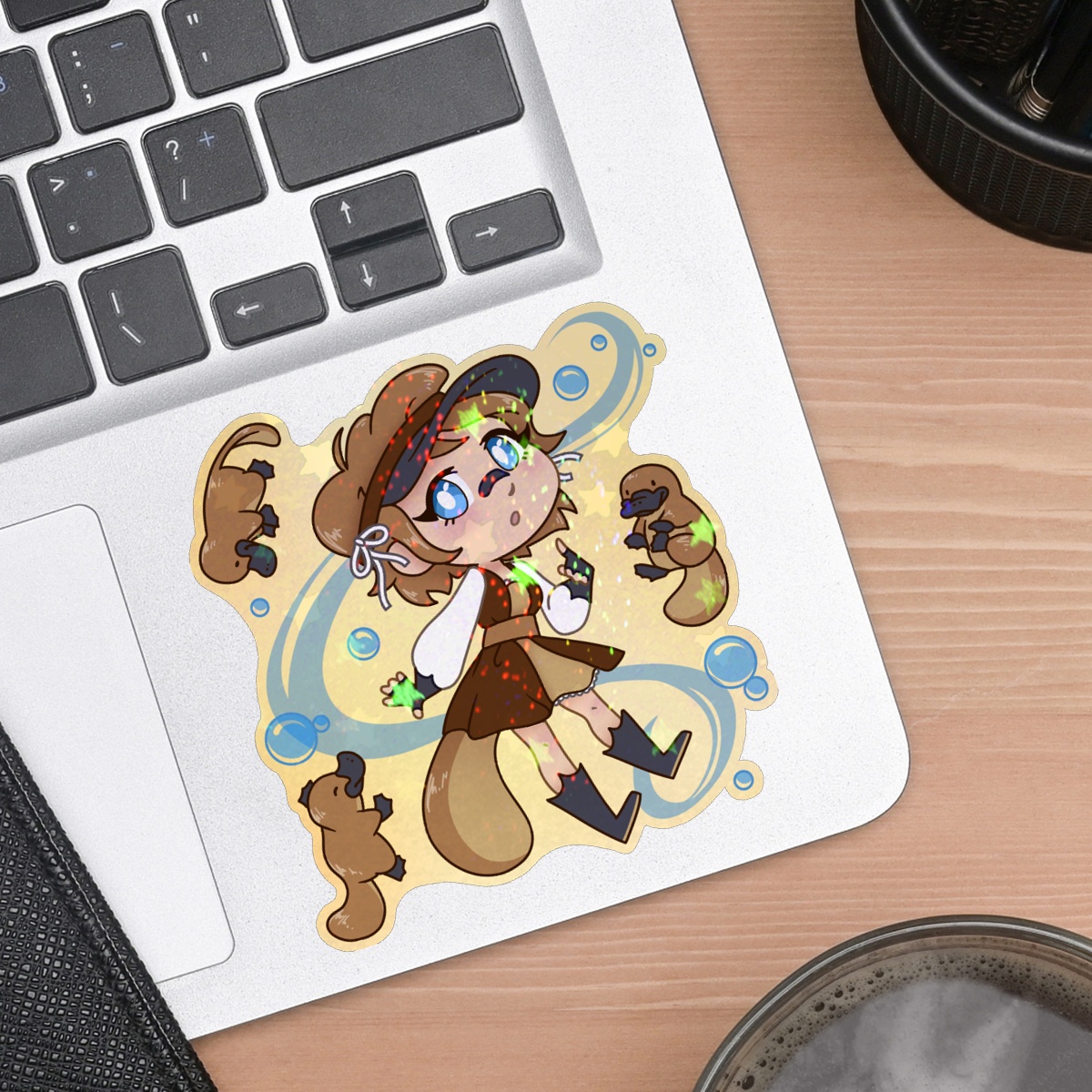 Magical Platypus Girl Sticker