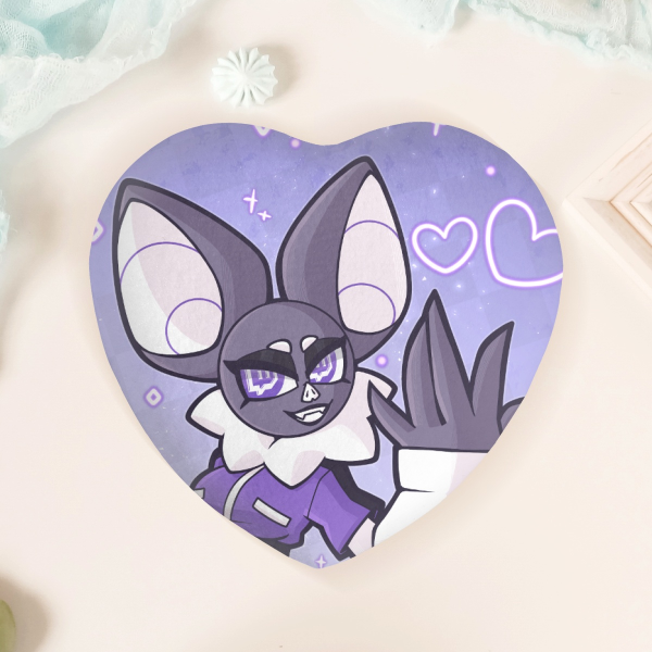 Twitch Bat Heart Plush Badge