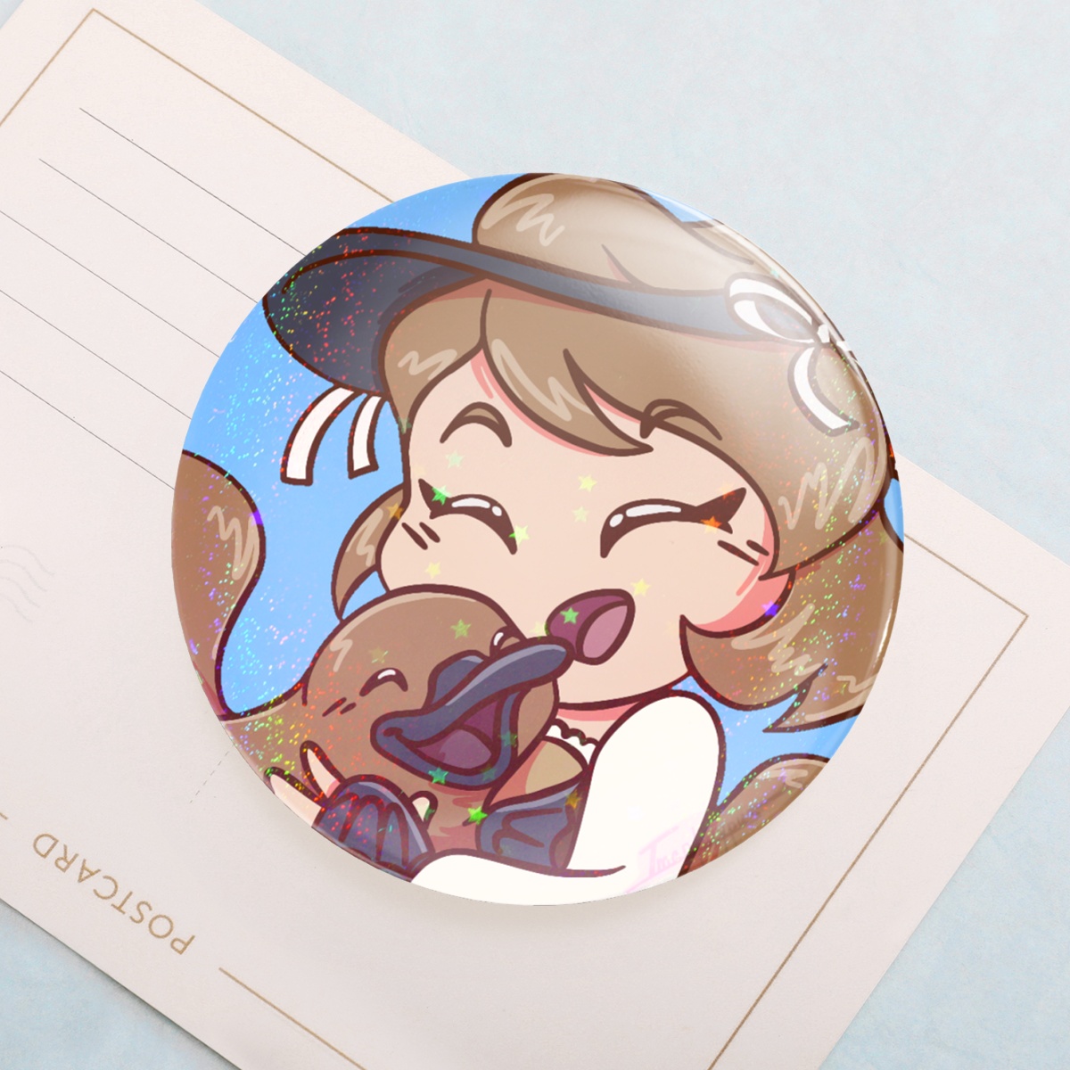 Magical Platypus Girl Badges Button Pins