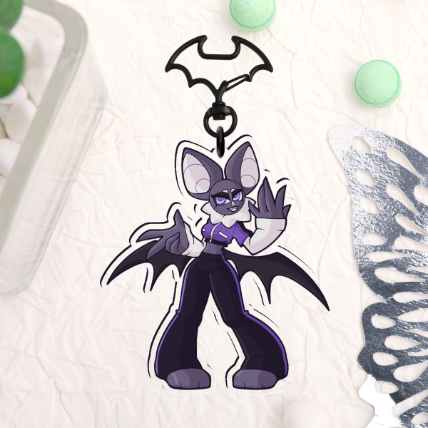 Twitch Bat Acrylic Keychain