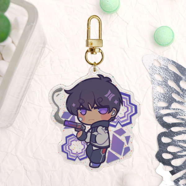 VALORANT - Iso glitter epoxy keychain