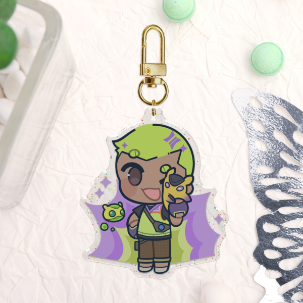 VALORANT - Gekko glitter epoxy keychain