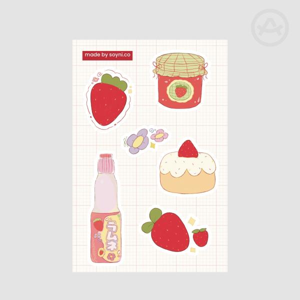 Berries stickers sheet