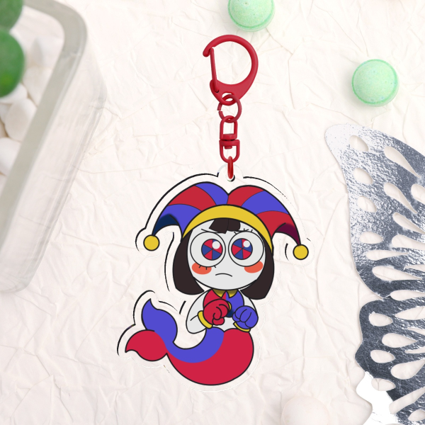 Mermaid Pomni Acrylic keychain