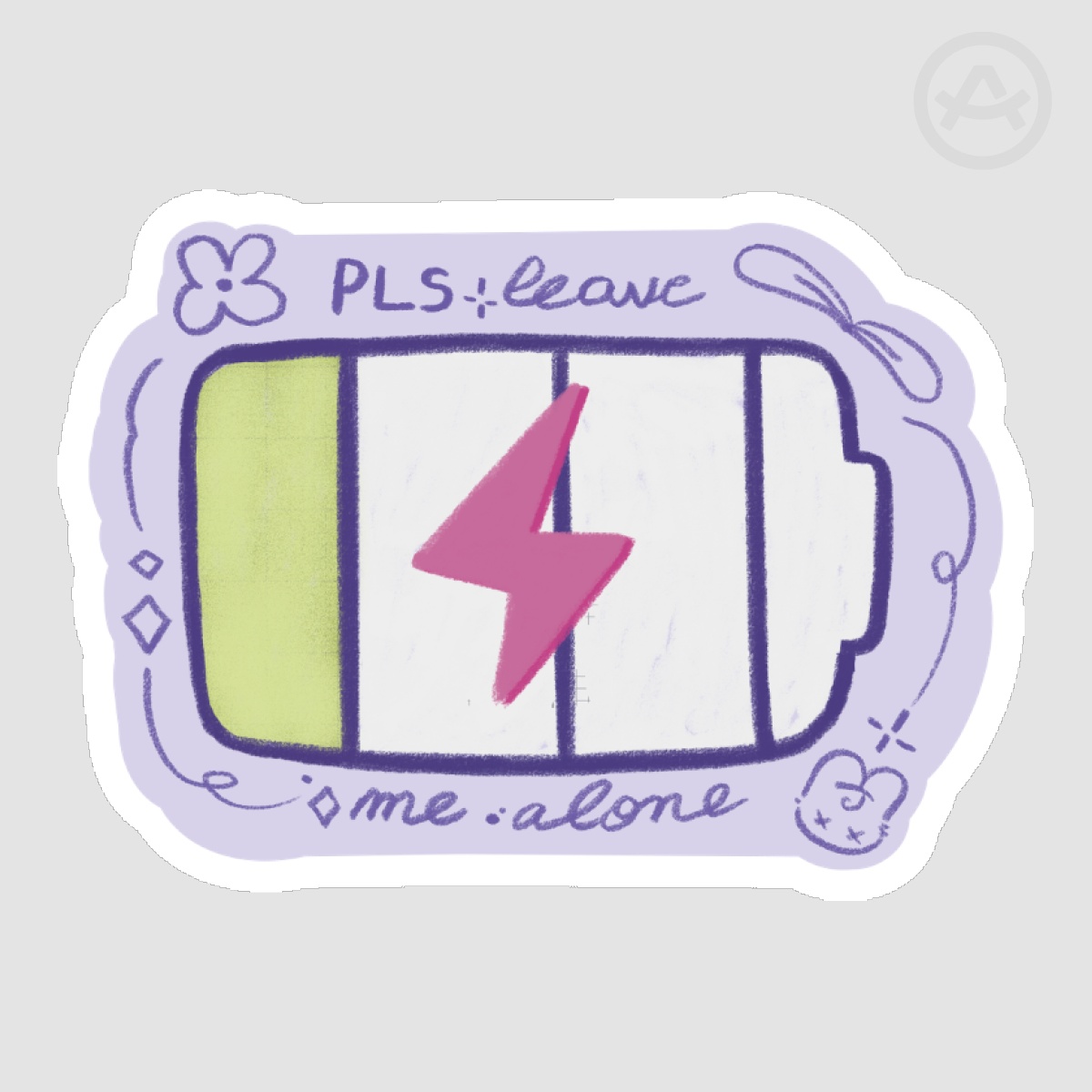 "Pls Leave Me Alone" sticker