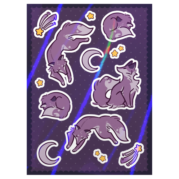 Space Foxes - Sticker Sheet