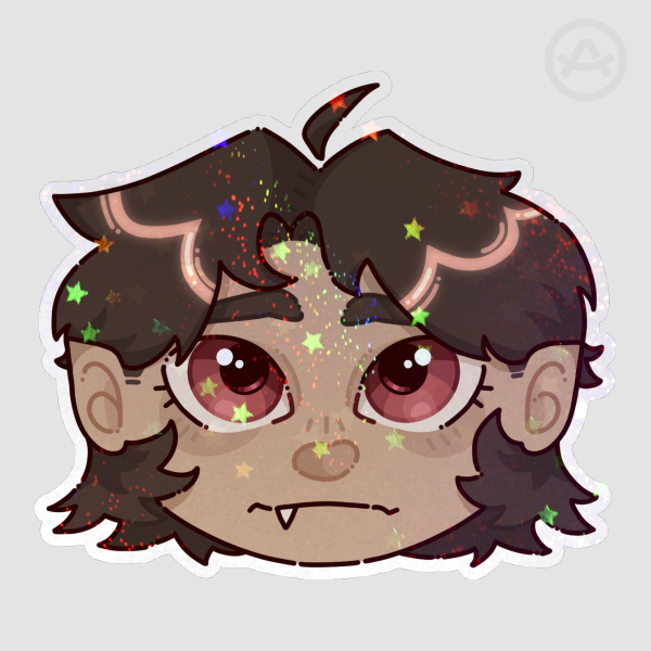 Vampires SMP Stage 2 Pyro Holographic Star Sticker