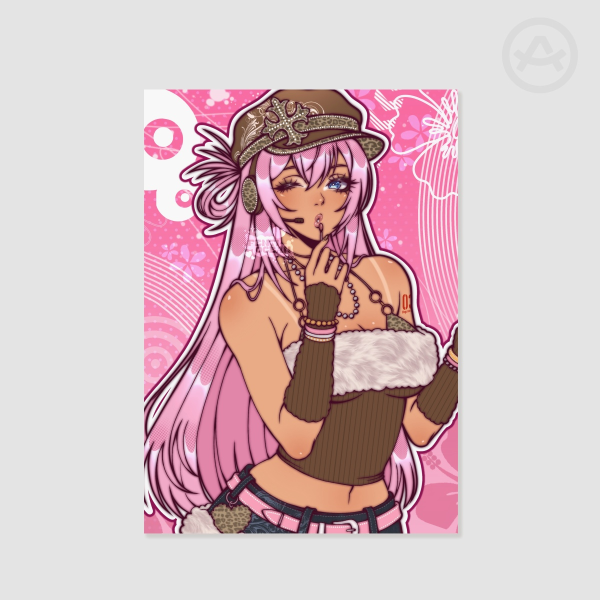 Gyaru Mcbling Megurine Luka | A5 Poster Print