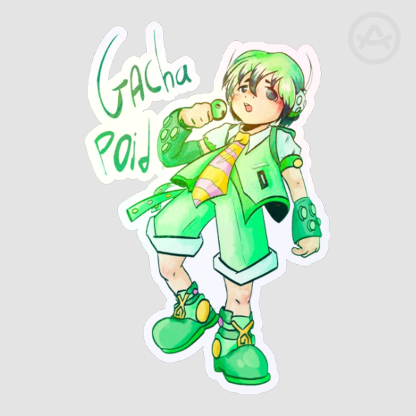 Gachapoid/Ryuuto holo sticker