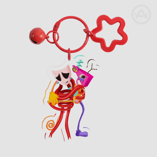 Zooble and Gangle abstragedy keychain! ~ the amazing digital circus
