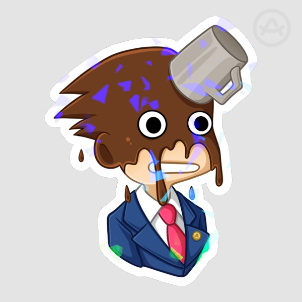 Ace Attorney||Coffee Phoenix Sticker