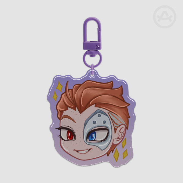 OVERWATCH MOIRA chibi smile KEYCHAIN