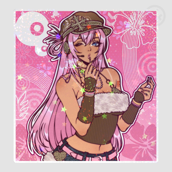 Gyaru Mcbling Megurine Luka | Holo Sticker