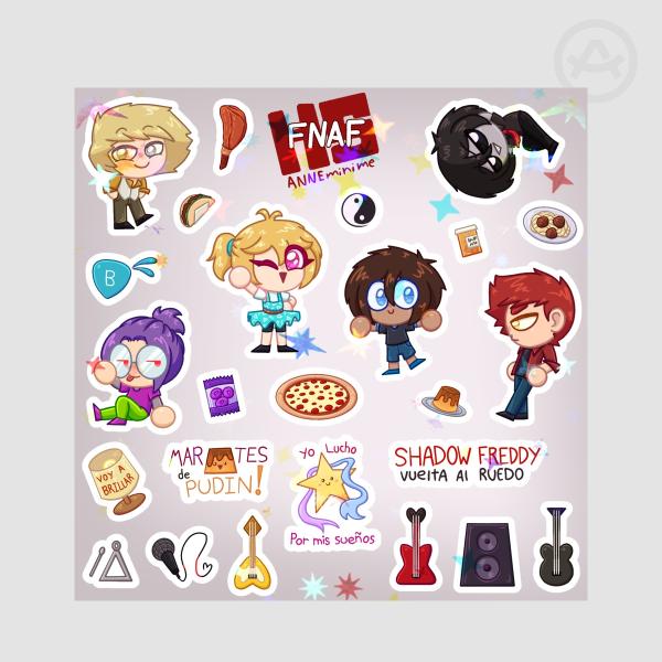FHS Animatronicos Stickers Sheet