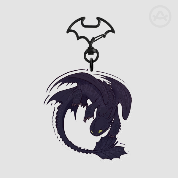 HTTYD Night Fury Keychain