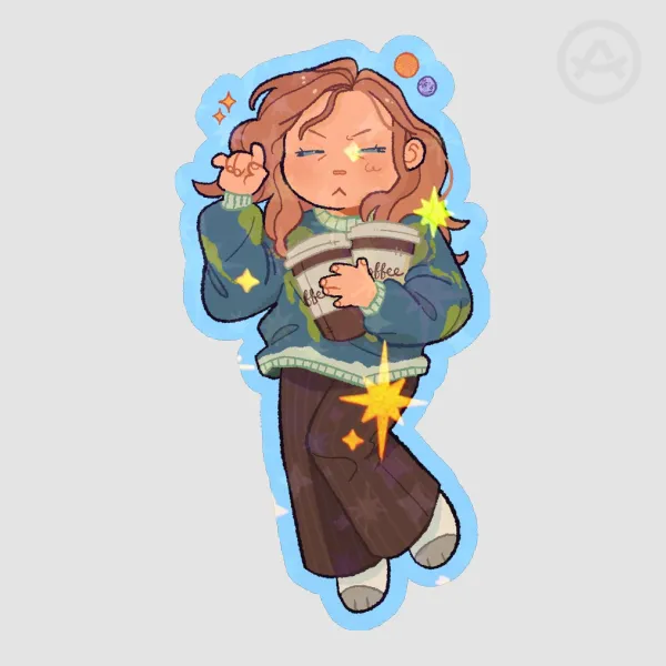 Sleepy Eva Stratt Sticker
