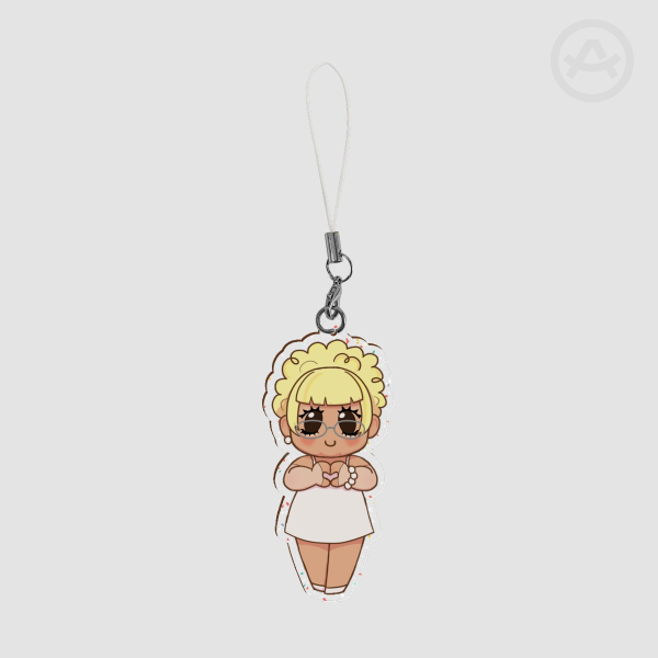 July Heart Hands - 7cm Glitter Acrylic Keychain
