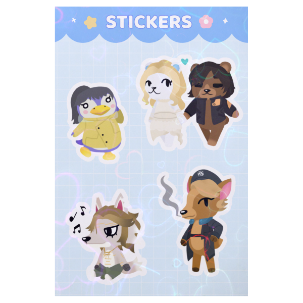 DS2 X Animal Crossing - Sticker Sheet Holo Heart (10x15 cm)