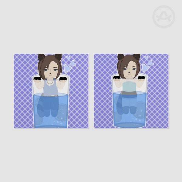 Raccoon Jill Valentine Print (Double Sided