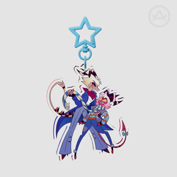 Winter striker and moxxie Keychain