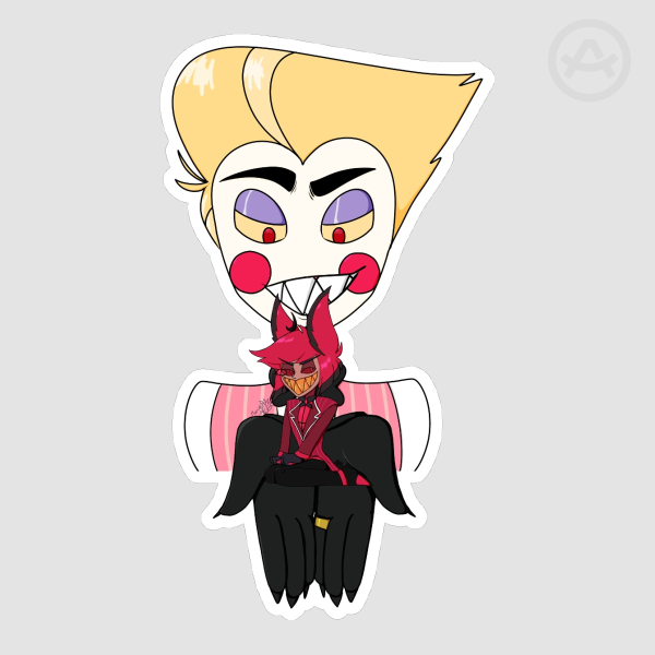 Luci holding Al Die Cut Sticker