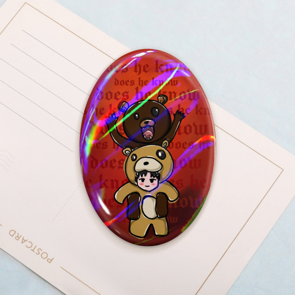 Oval Fall Out Boy Badge - Folie A Deux