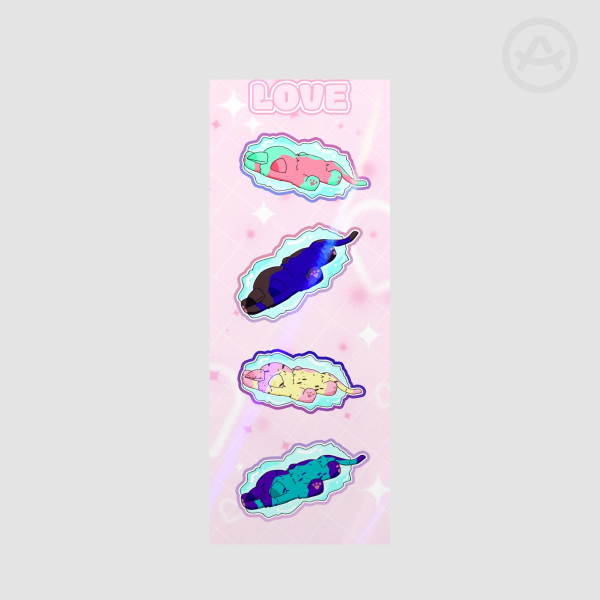 Coated Paper Stickers Sheet ic kittys
