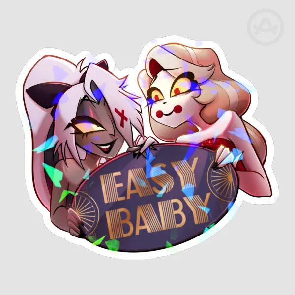 Charlie & Vaggie "Easy" Sticker