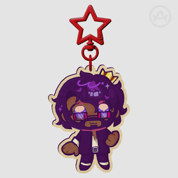 SPARKLEZ WOOD KEYCHAIN