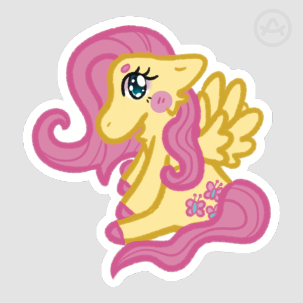 Flutter Shy - Die Cut Stickers