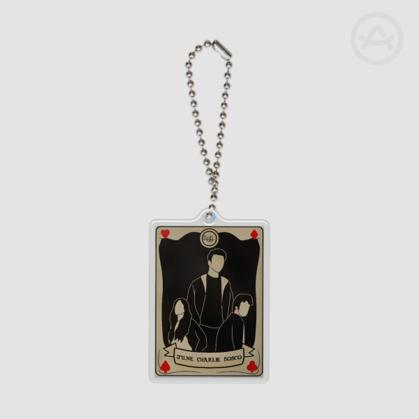 Nysm June, Charlie and Bosco Tarot card Keychain