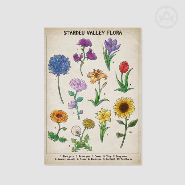 A4 Print ✦ Stardew Valley Flora