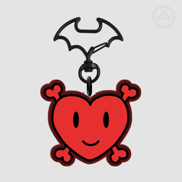 Ruby Gloom heart keychain