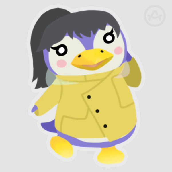 DS2 X Animal Crossing - Rainy Sticker (6x8 cm)