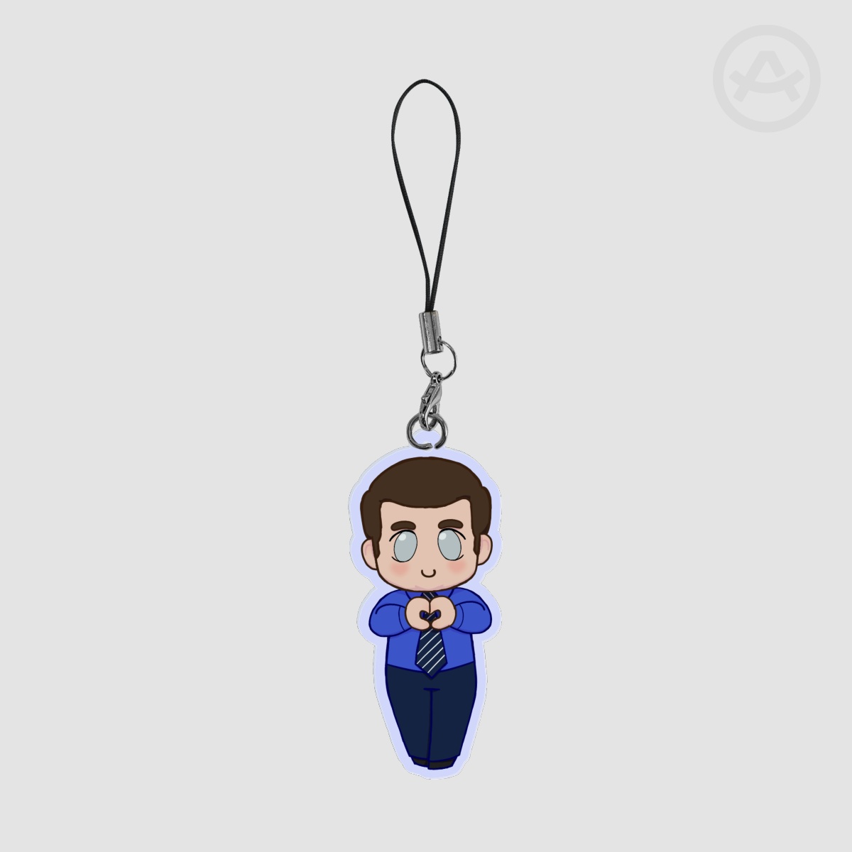 Blue Heart Hands Ianto Jones - 7cm Colored Edge Acrylic Keychain