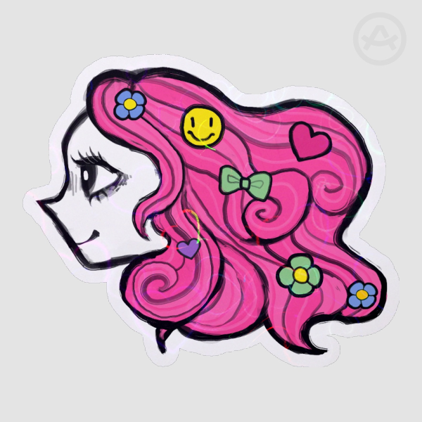 Cute Girl Profile Sticker
