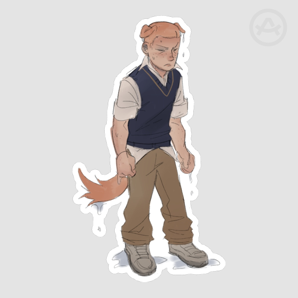 Wet puppy Jimmy sticker 