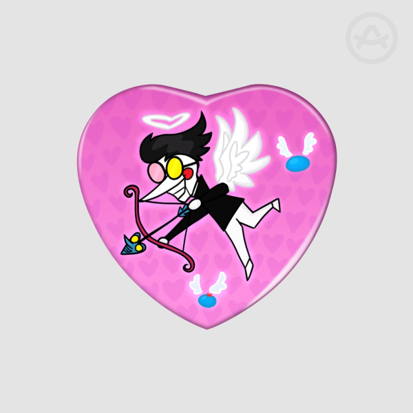 Spamton Valentines Holo Star Button
