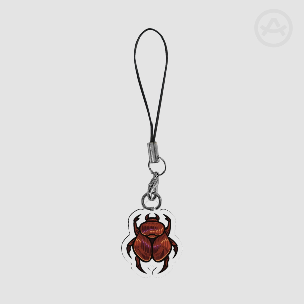 Red Beetle Acrylic Phone Charm