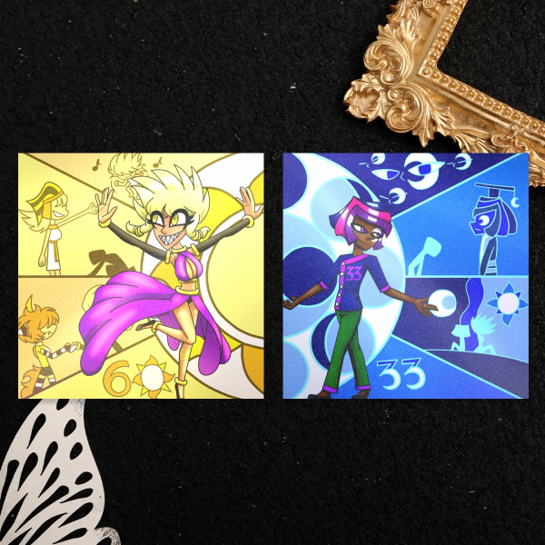 Sun and Moon Holographic Photocards