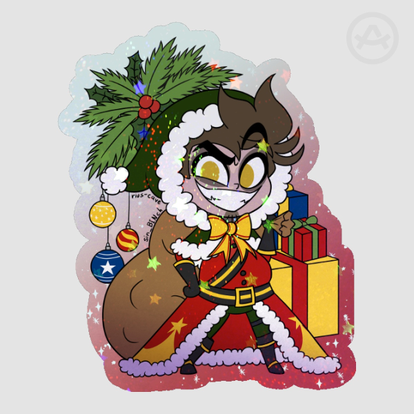 Santa Adam Holo Sticker