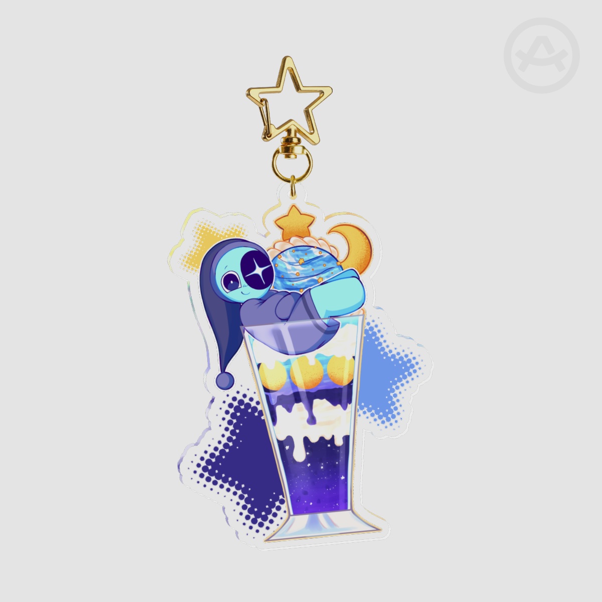 Dandy's World Parfait Astro Keychain