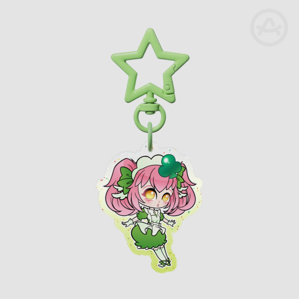 Amulet Clover Amu Hinamori Shugo Chara | Glitter keychain