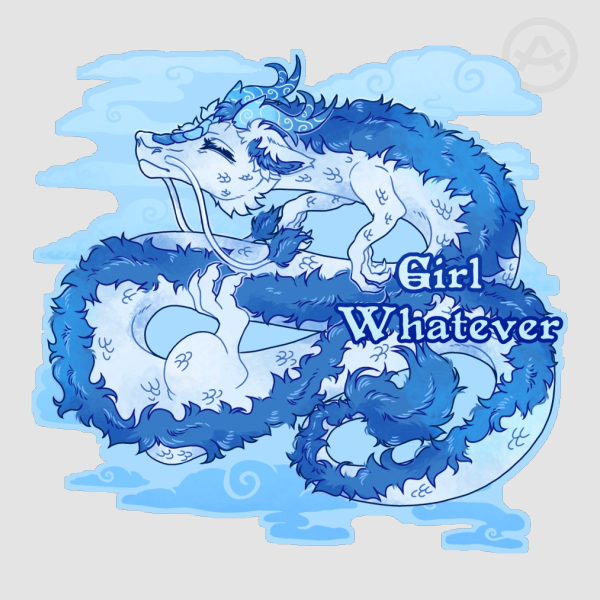 Girl Whatever.... Dragon Sticker