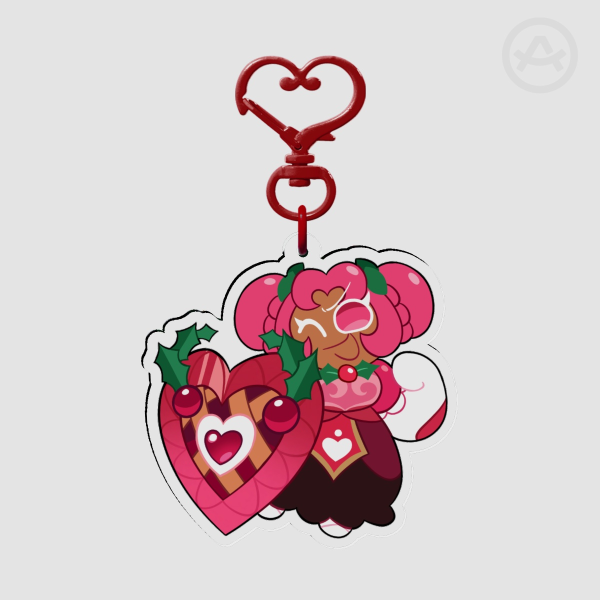 Hollyberry Cookie Acrylic Keychain