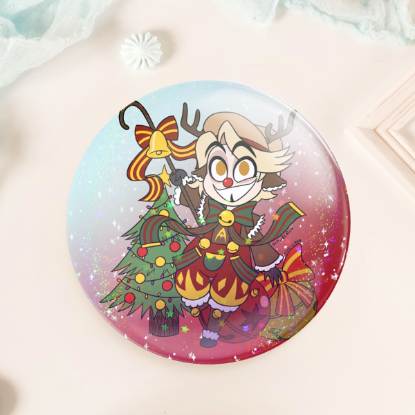 Reindeer Abel Button Pin
