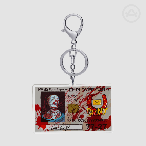 Curly Employee Card Keychain