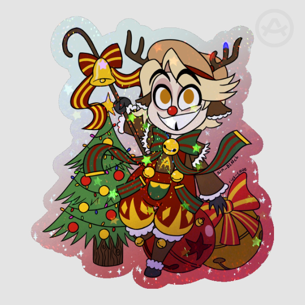 Reindeer Abel Holo Sticker