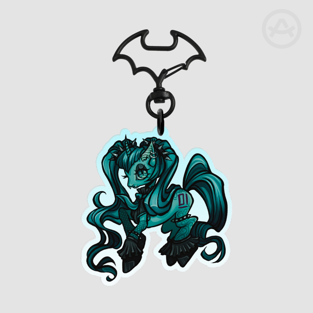 Goth Hatsune Miku Pony Acrylic Keychain